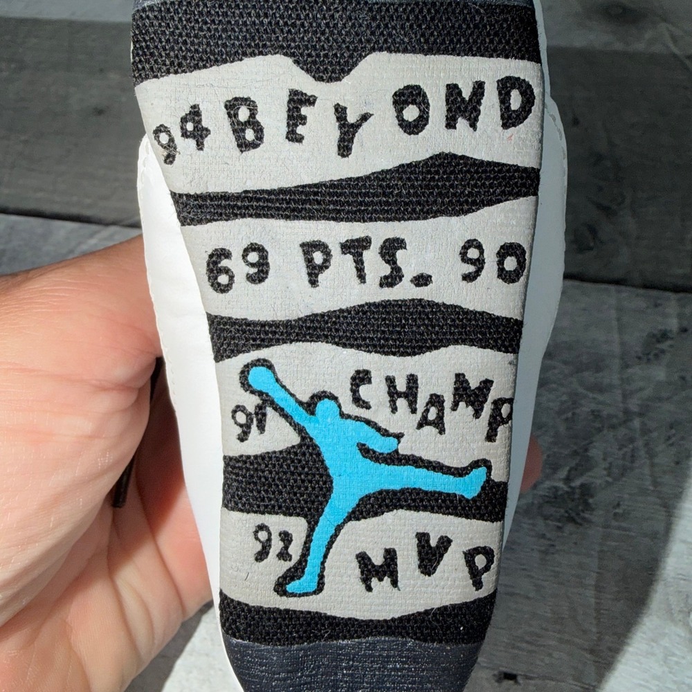 Vintage Rare 1994 Air Jordan 10 OG Steel White Black Grey 130217-101 Infant 2C - Picture 7 of 12